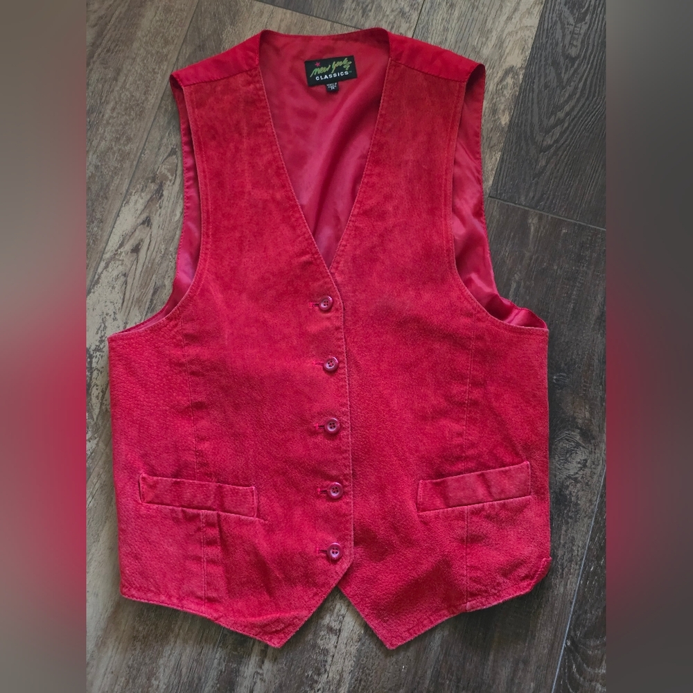 VINTAGE New York Classics Vibrant Red Women's Vest